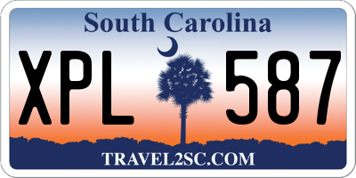 SC license plate XPL587