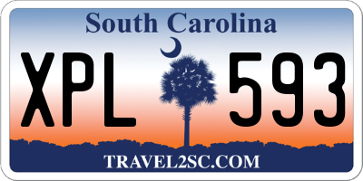 SC license plate XPL593