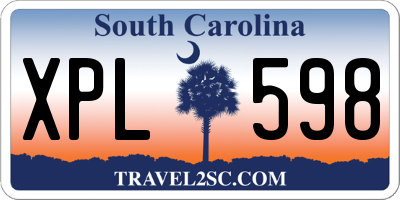 SC license plate XPL598