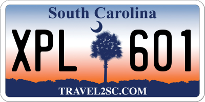 SC license plate XPL601