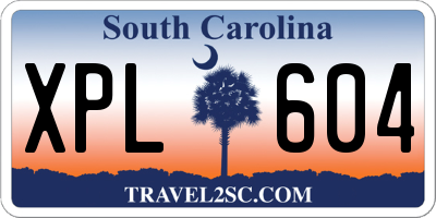 SC license plate XPL604