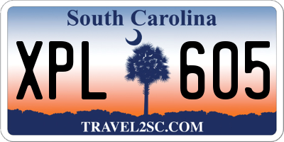 SC license plate XPL605