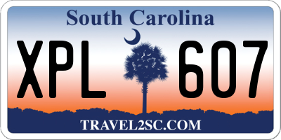 SC license plate XPL607