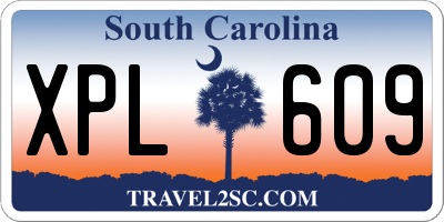 SC license plate XPL609