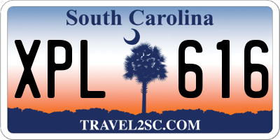SC license plate XPL616