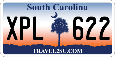 SC license plate XPL622