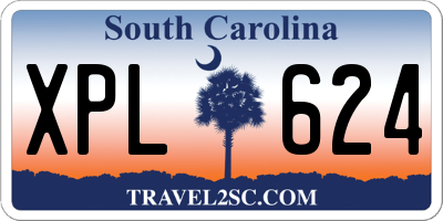 SC license plate XPL624