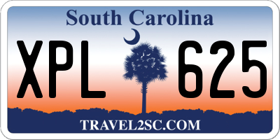 SC license plate XPL625