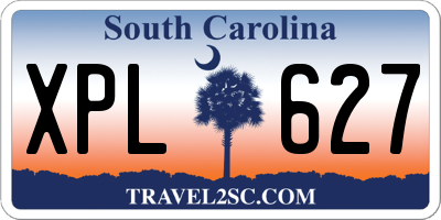 SC license plate XPL627