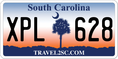 SC license plate XPL628