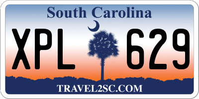 SC license plate XPL629