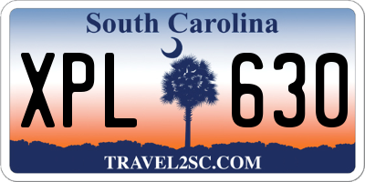 SC license plate XPL630