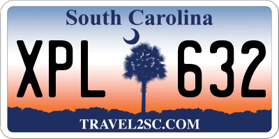 SC license plate XPL632
