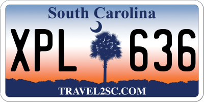 SC license plate XPL636
