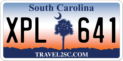 SC license plate XPL641
