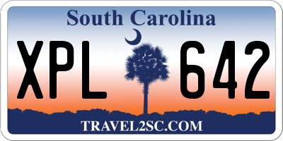 SC license plate XPL642
