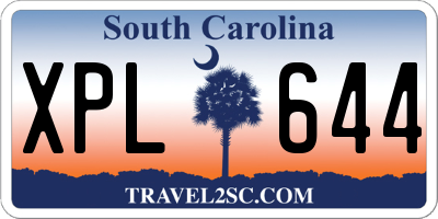SC license plate XPL644