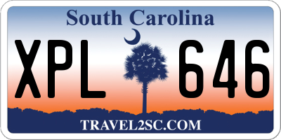 SC license plate XPL646