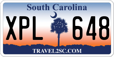 SC license plate XPL648
