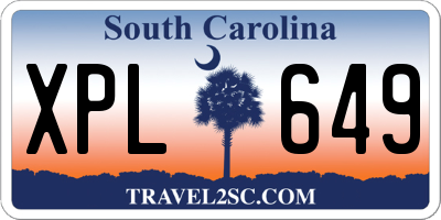 SC license plate XPL649