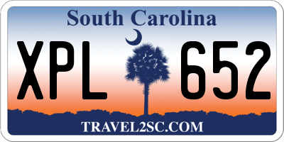 SC license plate XPL652