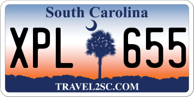 SC license plate XPL655
