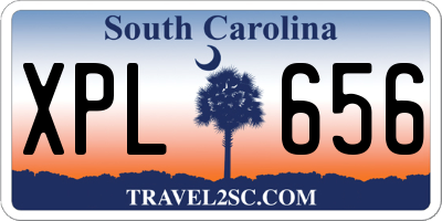 SC license plate XPL656