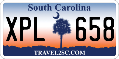 SC license plate XPL658