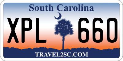 SC license plate XPL660