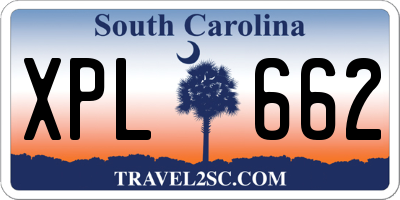 SC license plate XPL662