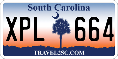 SC license plate XPL664
