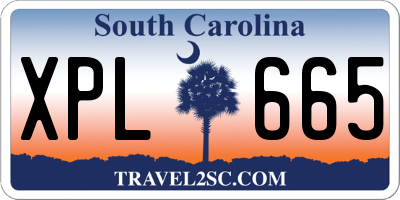 SC license plate XPL665