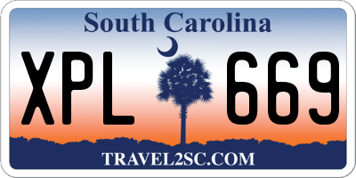SC license plate XPL669