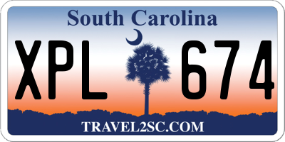 SC license plate XPL674