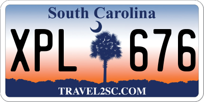 SC license plate XPL676