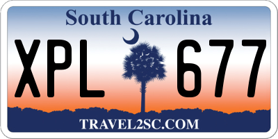SC license plate XPL677