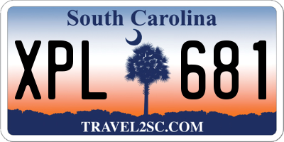 SC license plate XPL681