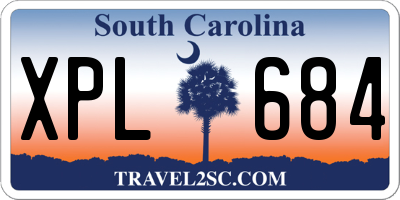 SC license plate XPL684