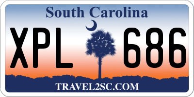 SC license plate XPL686