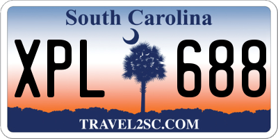 SC license plate XPL688