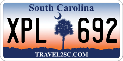 SC license plate XPL692