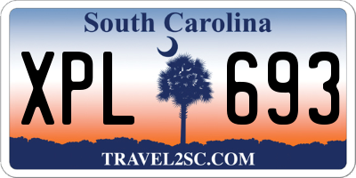 SC license plate XPL693