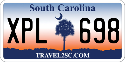 SC license plate XPL698
