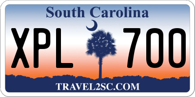SC license plate XPL700