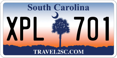 SC license plate XPL701
