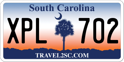 SC license plate XPL702