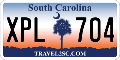 SC license plate XPL704