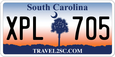 SC license plate XPL705