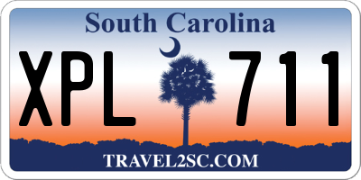 SC license plate XPL711