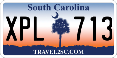 SC license plate XPL713